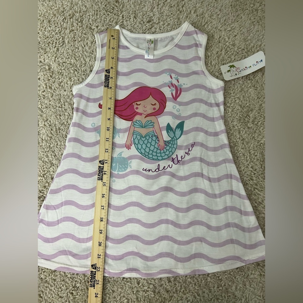 Girls 10 Sunshine Swing Sleeveless Mermaid Top NWT - Picture 6 of 6